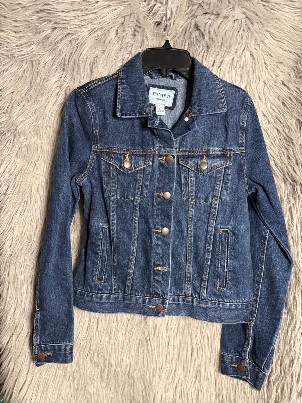 Forever 21 Women's Dark Blue Denim Jacket